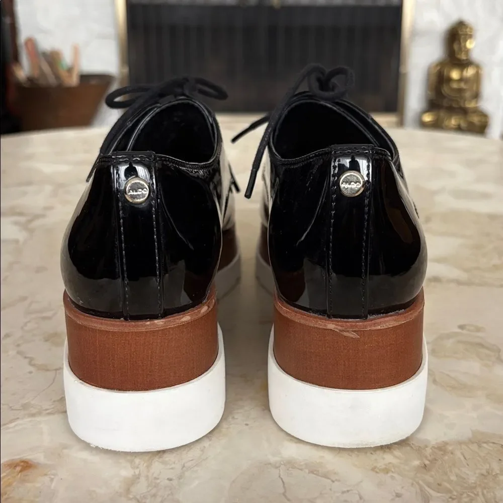 Aldo Sevaedia Wedge Platform Oxfords Chunky Lace-Ups - Picture 7 of 12